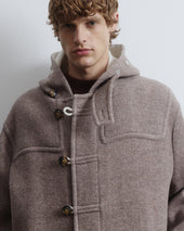 Camus montgomery in herringbone alpaca-wool felt. Beige - Vicuna/Latte