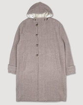 Camus montgomery in herringbone alpaca-wool felt. Beige - Vicuna/Latte