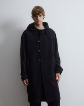 Camus montgomery in herringbone alpaca-wool felt. Blue - Blu/Nero