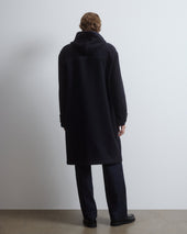 Camus montgomery in herringbone alpaca-wool felt. Blue - Blu/Nero