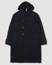 Camus montgomery in herringbone alpaca-wool felt. Blue - Blu/Nero