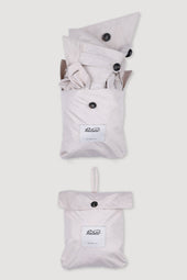 Milano packable raincoat in water repellent microfiber, lined. Cream - Latte