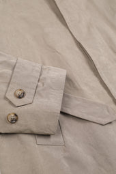 Humphrey trench coat in a water repellent waxed cotton blend fabric. Beige - Farro