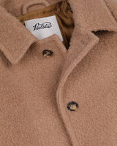 Vittorio Overcoat In Casentino Fabric Lined Beige Rovere