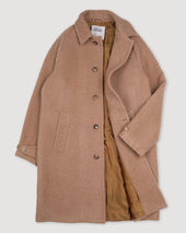 Vittorio Overcoat In Casentino Fabric Lined Beige Rovere