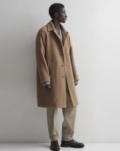 Vittorio Overcoat In Casentino Fabric Lined Beige Rovere
