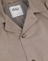Grant Trench Coat In A Water Repellent Waxed Cotton Blend Fabric Beige Farro