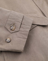 Grant Trench Coat In A Water Repellent Waxed Cotton Blend Fabric Beige Farro