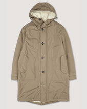 Norge Parka in waterproof microfiber fabric with a wool–cotton blend fur. Beige - Avana