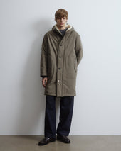 Norge Parka in waterproof microfiber fabric with a wool–cotton blend fur. Green - Cappero