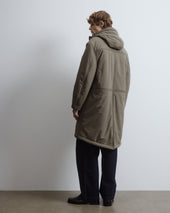 Norge Parka in waterproof microfiber fabric with a wool–cotton blend fur. Green - Cappero