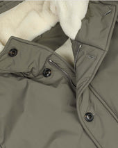 Norge Parka in waterproof microfiber fabric with a wool–cotton blend fur. Green - Cappero