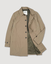 Milano packable raincoat in water-proof technical microfiber fabric, lined. Beige - Avana