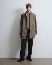 Milano packable raincoat in water-proof technical microfiber fabric, lined. Green - Cappero