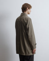 Milano packable raincoat in water-proof technical microfiber fabric, lined. Green - Cappero