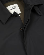 Milano packable raincoat in water-proof technical microfiber fabric, lined - Black
