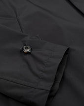 Milano packable raincoat in water-proof technical microfiber fabric, lined - Black