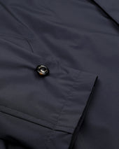 Milano packable raincoat in water-proof technical microfiber fabric, lined. Blue - Navy
