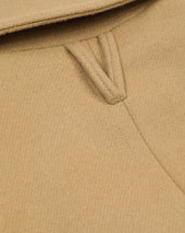 Vittorio lined overcoat in virgin wool felt. Beige - Camel
