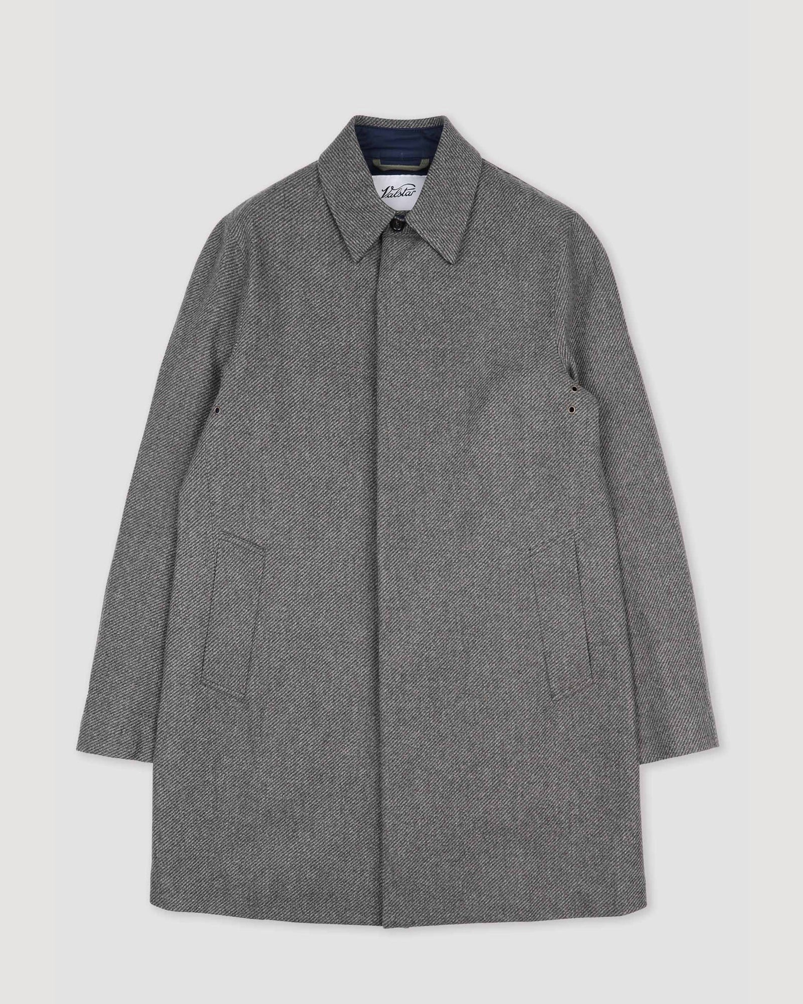 Trench Coat In Virgin Wool Strom System Green