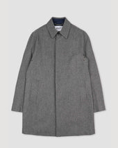 Trench coat in virgin wool strom system - Green