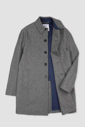 Trench coat in virgin wool strom system - Green