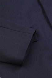Trench coat in a 3-layer wool flannel with detachable quilted vest. Blue - Navy