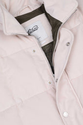Oliver goose down vest in cotton corduroy. Cream - Dust