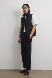 Caddy vest in 3 layer microfiber. waterproof. Blue - Navy