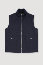 Caddy vest in 3 layer microfiber. waterproof. Blue - Navy