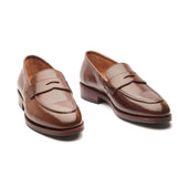 Aurus Penny Loafer Shell Cordovan Mahogany Hand Welted Cordovan Series