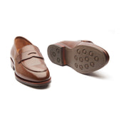 Aurus Penny Loafer Shell Cordovan Mahogany Hand Welted Cordovan Series