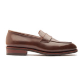 Aurus Penny Loafer Shell Cordovan Mahogany Hand Welted Cordovan Series