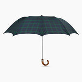 Watch Tartan Telescopic Umbrella With Whangee Crook Handle