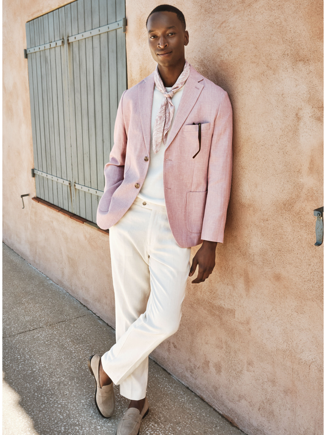 Pink Sand Linen Suit