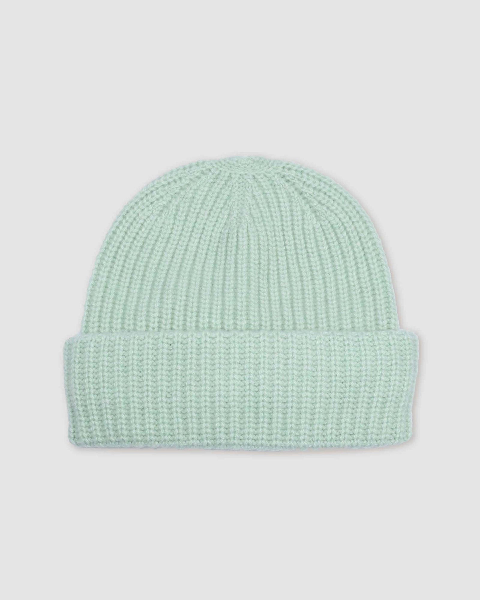 Cashmere Ribbed Beanie Green Apple