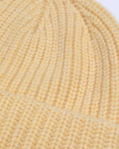 Cashmere ribbed beanie - Yellow