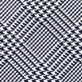 Japanese Glencheck Silk Tie White Hand Rolled