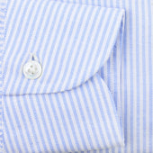 Heavy Oxford Button Down Shirt Sky University Stripe