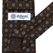 Floral Printed Silk Tie Rich Hand Rolled