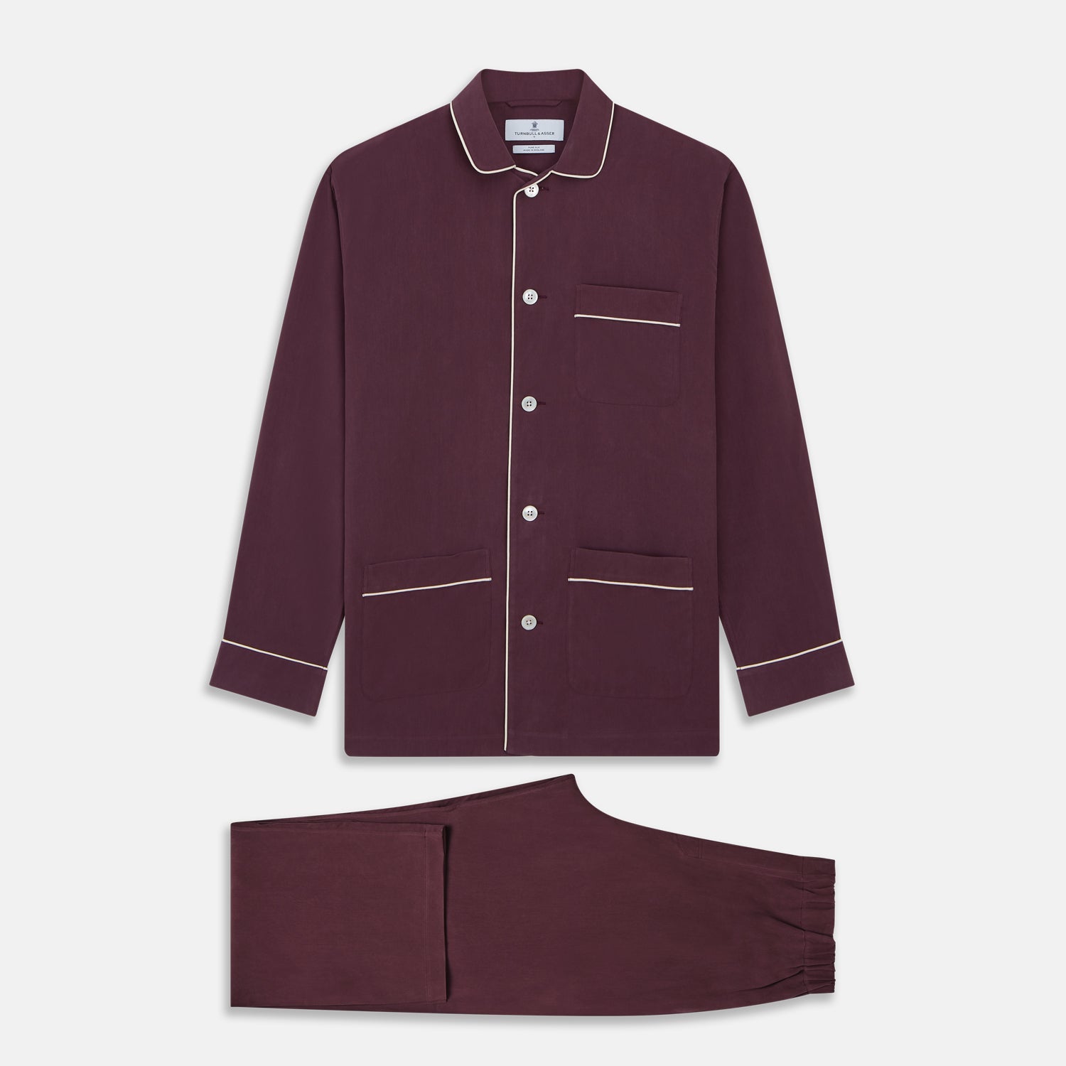 Plain Silk Modern Pyjama Set