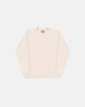 Heavy Duty Long Sleeve Tee - Single Pocket - Natural