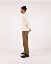 Heavy Duty Long Sleeve Tee - Single Pocket - Natural