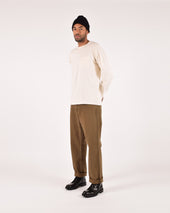 Heavy Duty Long Sleeve Tee - Single Pocket - Natural