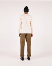 Heavy Duty Long Sleeve Tee - Single Pocket - Natural