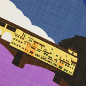 Ponte Vecchio Wool Silk Pocket Square Lilac 40x40cm