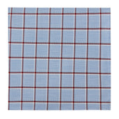 And Burgundy Windowpane Check Hand Rolled Handkerchief