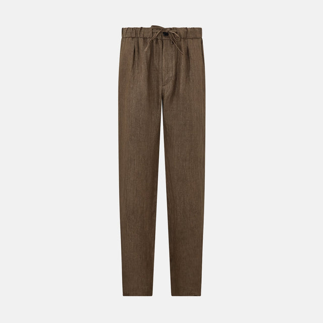 Pine Cone Linen Herringbone Miles Trousers