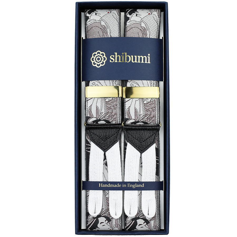 Geisha Silk Braces Grey Limited To 500