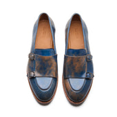 Myron Monk Strap Loafer Shell Cordovan Marbled Blue Cordovan Series